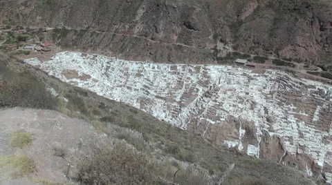 Peru salt pans on slope Video stock 41188577