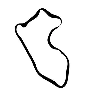 Peru simplified vector map Stock Illustration