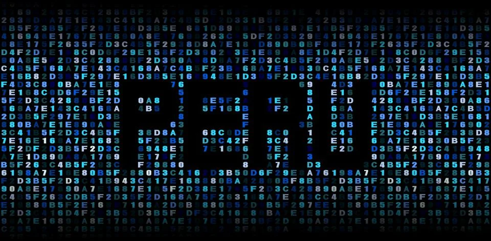 Peru text on hex code illustration Stock Illustration