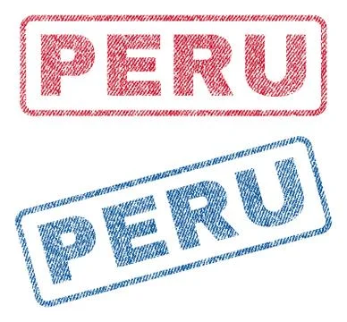 Peru Text Textile Seal Stamp Watermarks Illustrazione stock