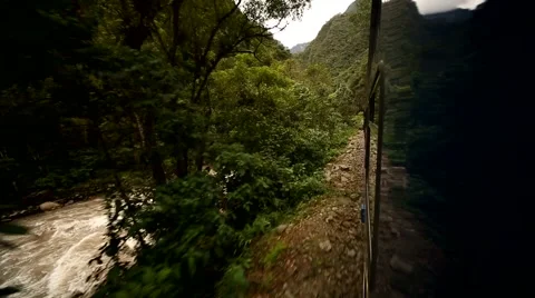 Peru: Train from Cusco to the Inca City Machu Picchu in the sacred valley Stock Footage 62550778