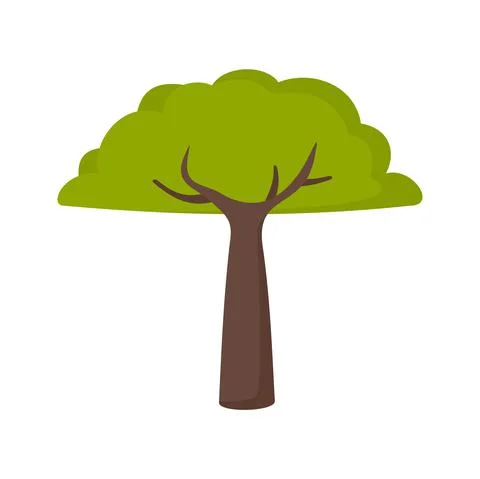 Peru tree icon flat isolated vector Stock Illustration