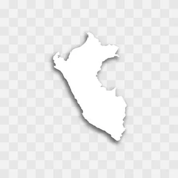 Peru vector map silhouette Stock Illustration