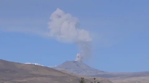 Peru Volcanic Eruption Video stock 86454509