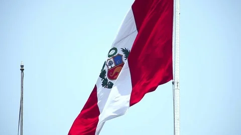 Peru Waving flag Stock Footage 77759034