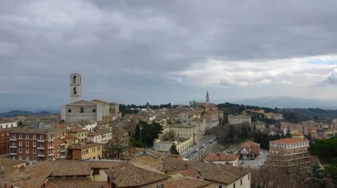 Perugia downtown #1 Video stock 47109628
