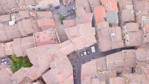 PERUGIA - TOP VIEW DRONE SHOT Stockbeeldmateriaal 126995306