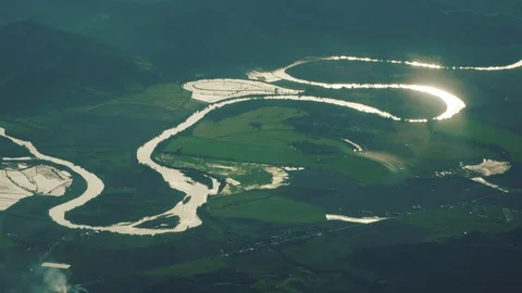 Peruvian Amazonia from a Plane Video stock 87778451