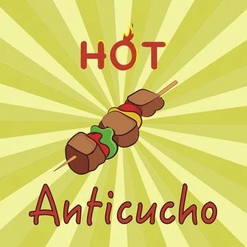 Peruvian anticucho. Stock Illustration