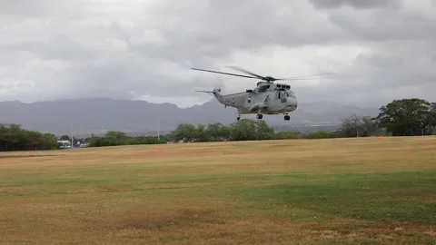 Peruvian Army Sikorsky SH-3D Sea King helicopter taking off Stock Footage 279552000