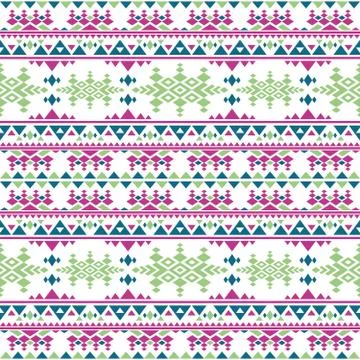 Peruvian aztec vector seamless pattern. Boho style mexican indigenous repetitive 스톡 일러스트