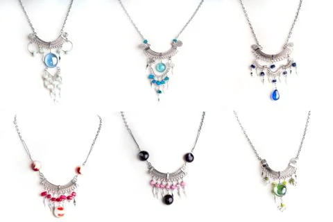 Peruvian beaded necklace set Stock Photos