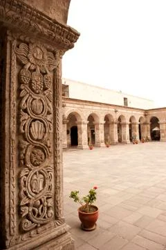 Peruvian Courtyard 스톡 사진