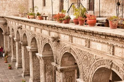 Peruvian Courtyard Stock Photos