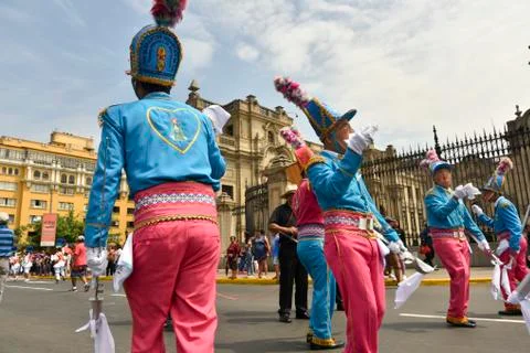 Peruvian dancers in Lima -Peru Stock Photos