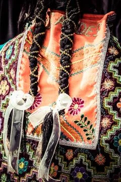 Peruvian dancers at the parade in cusco. Stock Photos