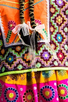 Peruvian dancers at the parade in cusco. Stock-Fotos