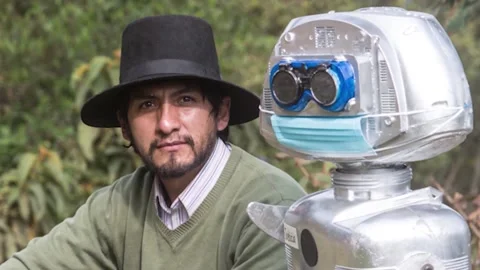 Peruvian educational robot Kipi gets a second life, Lima, PE - 22 Jun 2023 库存影片 244387987