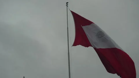 Peruvian flag close up Video stock 340544712