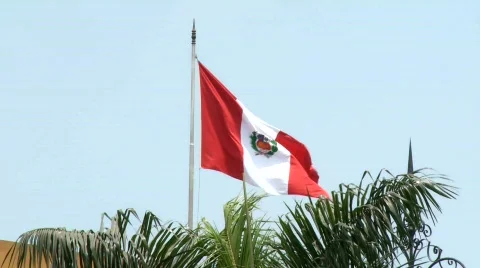 Peruvian Flag Stock Footage 375600