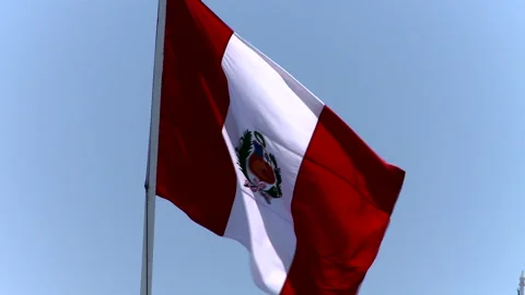 Peruvian Flag Video stock 327573398