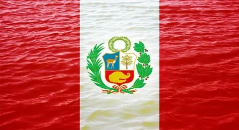 Peruvian flag protest Lima red nation. Flag of Peru. The official national .. Stock Photos