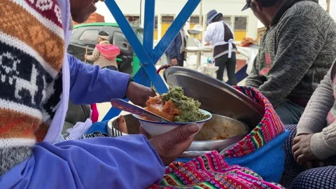 Peruvian food called Puchero con Yuyo. Stock Footage 250725430