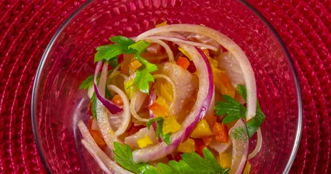 Peruvian Food Ceviche. Peruvian cuisine and sea food Stock Footage 156191353