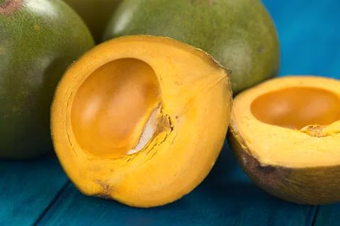 Peruvian fruit called lucuma Stock Photos