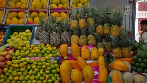 Peruvian fruit market Stock Footage 103032383