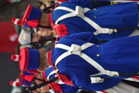 Peruvian Historic uniforms Stock Photos