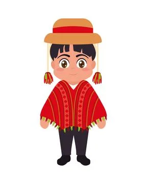 Peruvian man illustration Stock Illustration