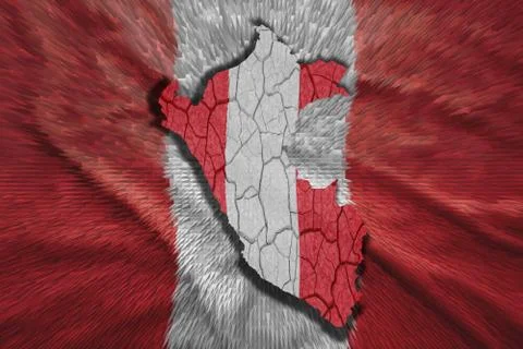 Peruvian map Illustrazione stock