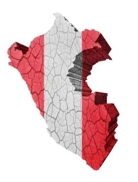 Peruvian map Illustrazione stock