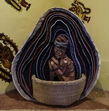 Peruvian Mummy display. Stock Photos