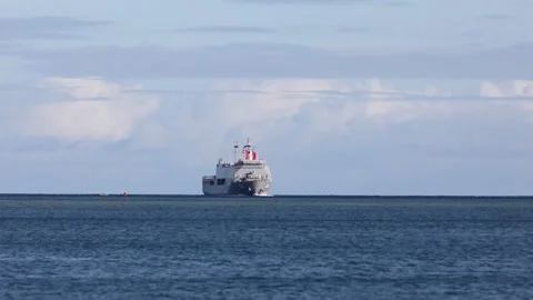Peruvian Navy Landing Platform Dock Ship BAP Pisco (AMP-156) Stock Footage 278262760