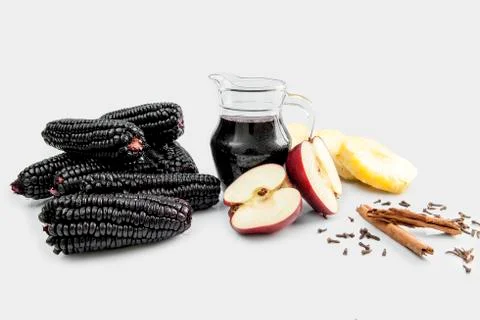 Peruvian purple corn drink Foto stock