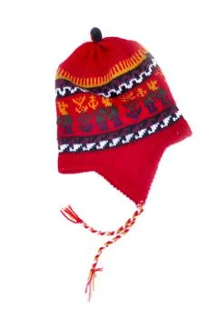 Peruvian red cap isolated Stock Photos