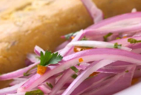 Peruvian salsa criolla Stock Photos