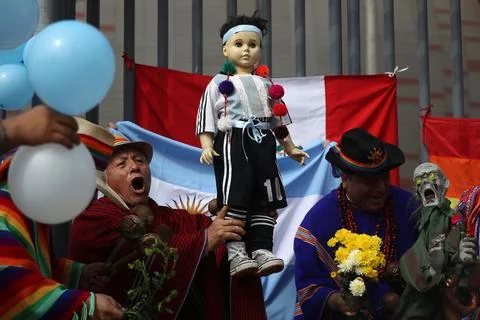 Peruvian shamans perform ritual ahead of FIFA World Cup 2026 final, Lima, Peru - Stock Photos