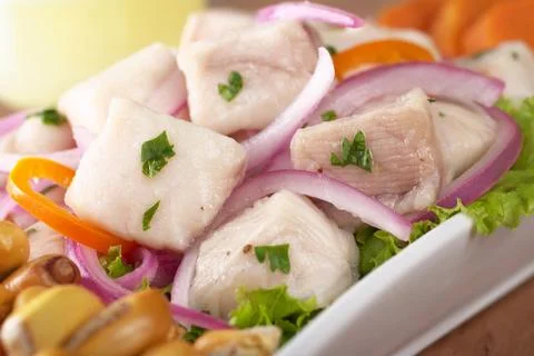 Peruvian-style ceviche Stock Photos