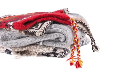 Peruvian woolen clothes Stock Photos