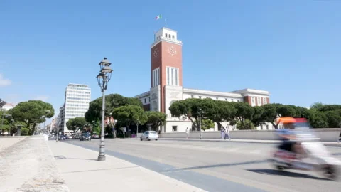 Pescara, Italy, view of Strada Statale main street Stock Footage 201368055