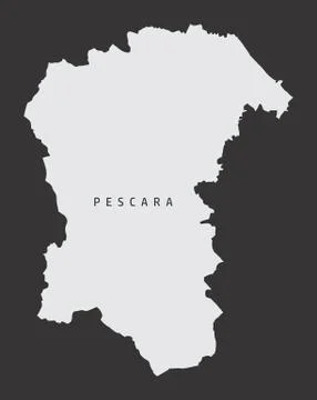 Pescara province map Stock Illustration