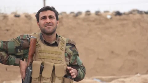 Pesh Merga Soldier Stock Footage 44178043