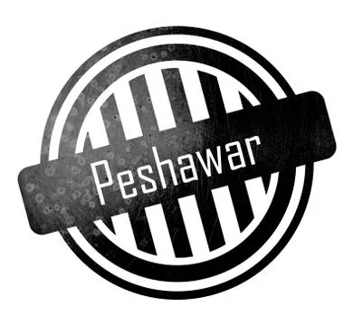 Peshawar - Button, stamp 스톡 일러스트