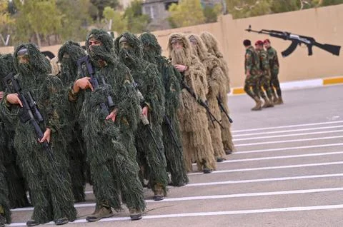 Peshmerga Forces Undergo Command Training Stock Photos