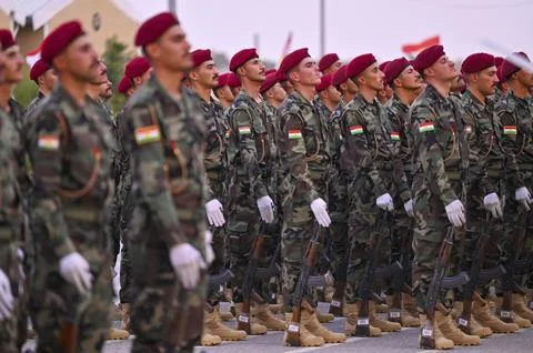 Peshmerga Forces Undergo Command Training Stock Photos