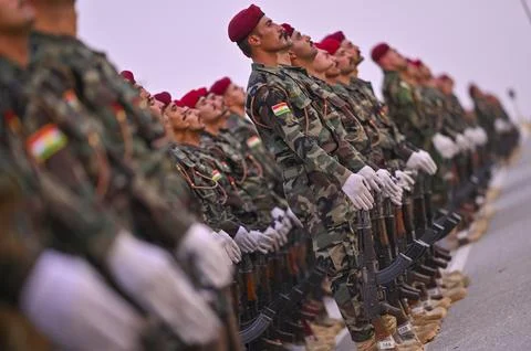 Peshmerga Forces Undergo Command Training Stock Photos