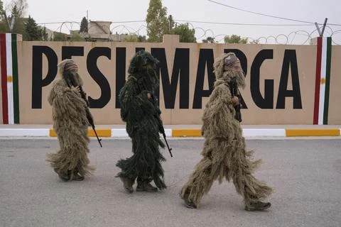 Peshmerga Forces Undergo Command Training Stock Photos